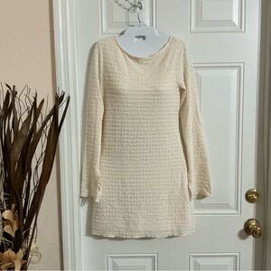 Wild Fable Cream Bishop Sleeve Sweater Dress Size XS